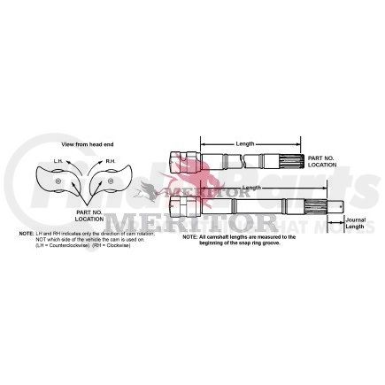 Meritor 2810D446 Meritor Genuine Air Brake S - Camshaft