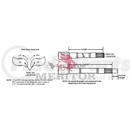 Meritor 2210M6409 Meritor Genuine - CAMSHAFT