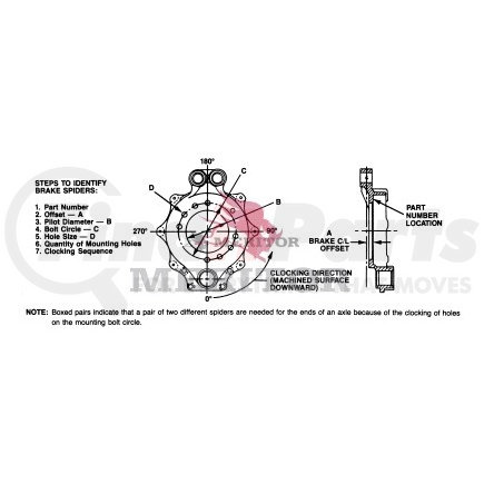 Meritor A23211W3663 Air Brake Spider