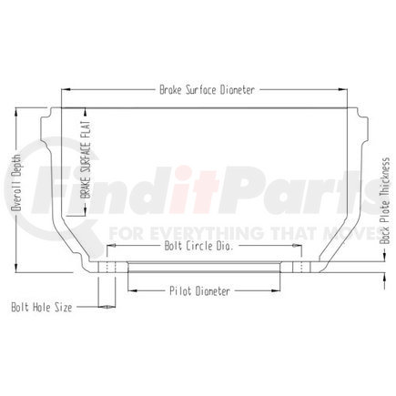 Webb 77807BW20 PALLET OF 77807BW - 16.5 x 7 Vortex Brake Drum with Win Wear Indicator (Must Purchase Quantity of 20)