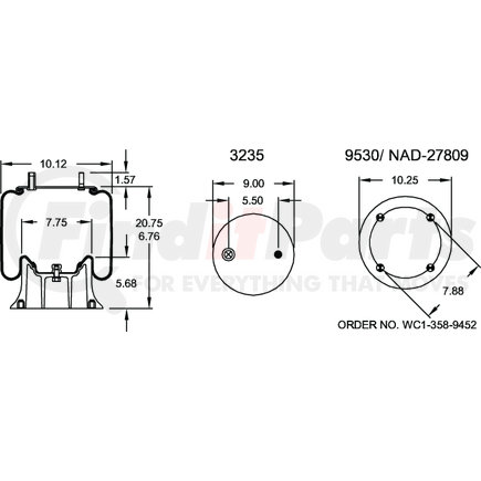 Firestone W013589083 1T15M6 AIR SPRING