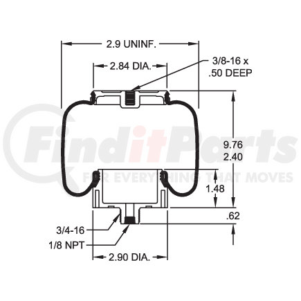 Firestone W023587064 Air Spring Sleeve Style