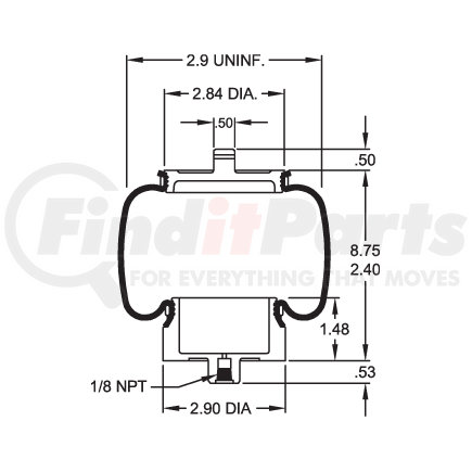 Firestone W023587087 Air Spring Sleeve Style