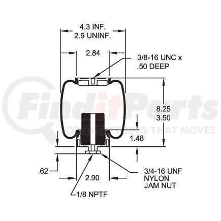 Firestone W023587201 Air Spring Sleeve Style