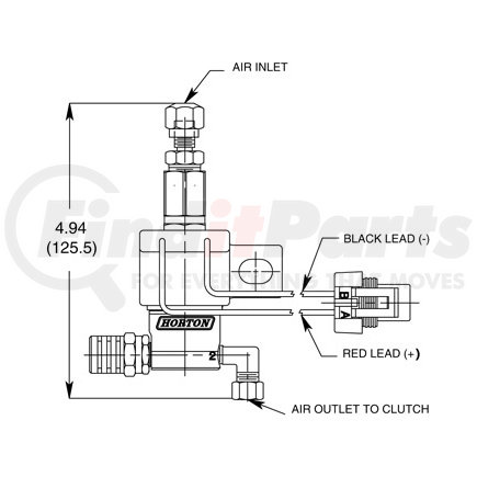 Horton 993298 VALVE*3-WAY*N.O.,12 VDC,DIODE,W/CONN