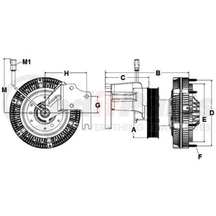 Horton 9910148 CLUTCH, ASSY,MOD RCV250,185.00,12-PK,127.0 PLT,19.3