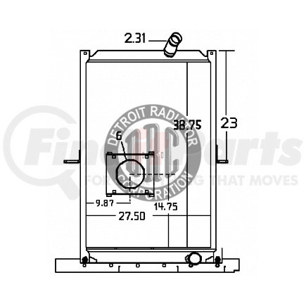 Detroit Radiator Corp MK5582PTO RADIATOR for Mack