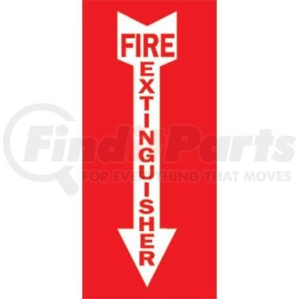 Brady 85261BY Brady® "Fire Extinguisher" w/ Arrow Sign, Self-Sticking Vinyl, 14" x 3 1/2"