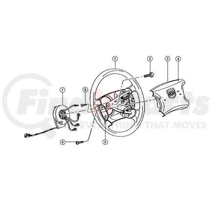 Chrysler 5HH12LAZAA AIR BAG. Driver. Diagram 3