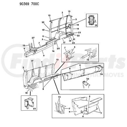 Chrysler 55075132 PANEL. Right. Side Corner. Diagram 2