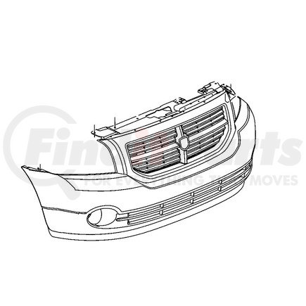 Chrysler 55054998AB REINFORCEMENT. Grille Opening. Diagram 1