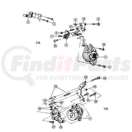 Chrysler 56026936 ALTERNATOR. Diagram 1