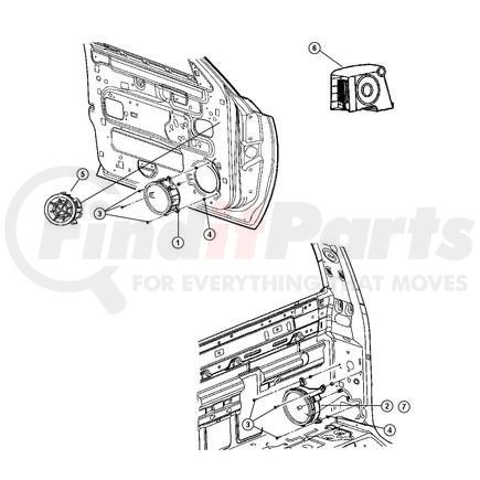 Chrysler 5KB681PAAJ SPEAKER. Rear. Diagram 6