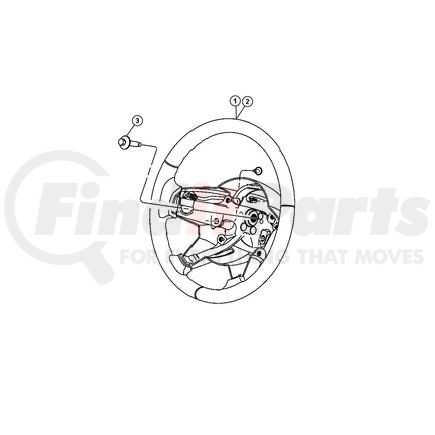 Chrysler 5JZ04XDVAC WHEEL. Steering. Diagram 2