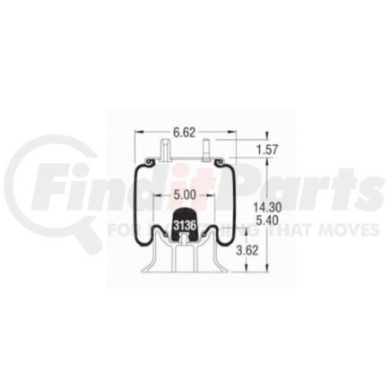 Firestone W013587504 26C AIR SPRING 