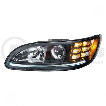 United Pacific 35810 "Blackout" Projection Headlight w/ LED Turn & Position Light for 2008+ PB 382/384/386/387- Driver