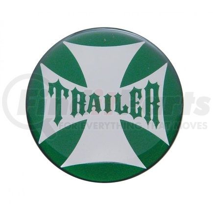 United Pacific 23229-2G "Trailer" Maltese Cross Air Valve Knob Sticker Only - Green