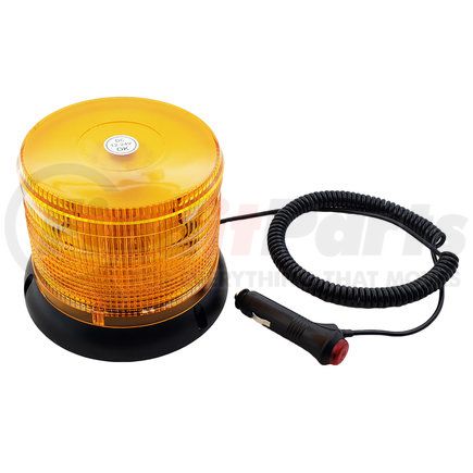 Torque Parts TR802BM 3 Patterns White 60 LEDs Amber Lens Strobe Light 10′ Cigar Plug Cable, Magnetic Base 5″ x 6.5″