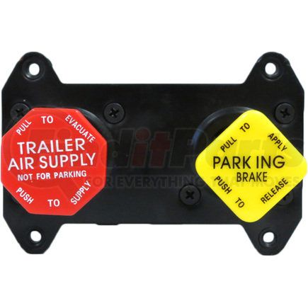 Torque Parts TR800515 MV-3 Dash Control Module Valve for Mack
Ports: 1/4" NPT
M6 x 1-6H threaded mounting holes
The MV-3 dash control module combines the functions of a PP-1 control valve and a PP-7 trailer supply valve together into a unified device.