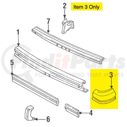 Chrysler 5018542AA END CAP REAR BUMPER