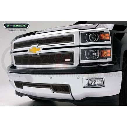 T-Rex 51117 Upper Class Grille, Black, Mild Steel, 2 Pc, Overlay