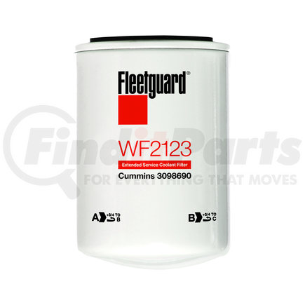 Fleetguard WF2123 Water Filter, Spin-On