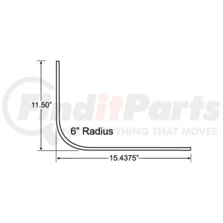 Stoughton CR51-04 Application for Trailmobile, RP, 6” Radius, Aluminum (PPW)