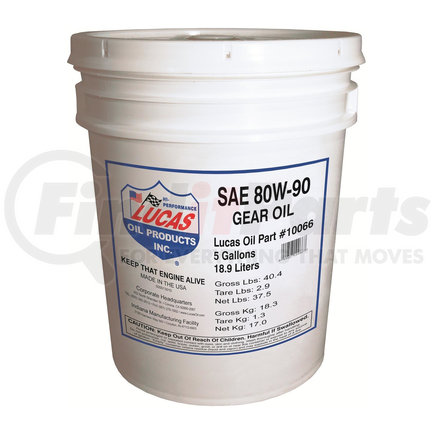 Lucas Oil 10066 Heavy Duty 80W-90 Gear Oil - 5 Gallon Pail (Representative Image)