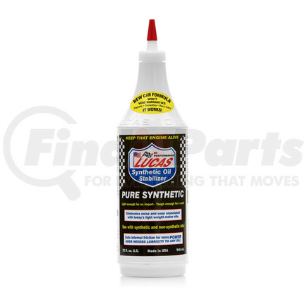 Lucas Oil 10130 Engine Oil Additives, Synthetic Oil Stabilizer, Quart Size Bottles