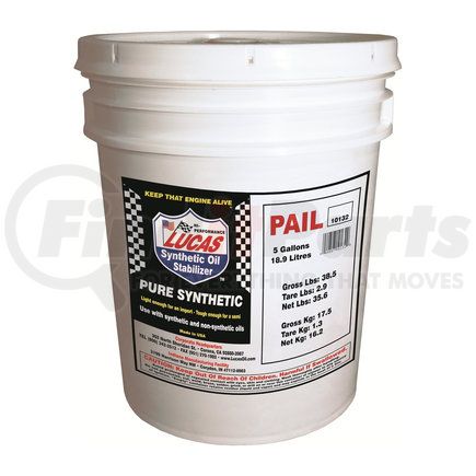 Lucas Oil 10132 Pure Synthetic Oil Stabilizer - 5 Gallon Pail (Representative Image)