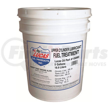 Lucas Oil 10080 Fuel Treatment - 5 Gallon Pail (Representative Image)