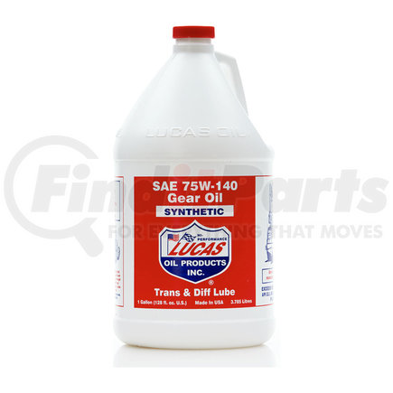 Lucas Oil 10122 Synthetic SAE 75W-140 Gear Oil - 1 Gallon (Representative Image)