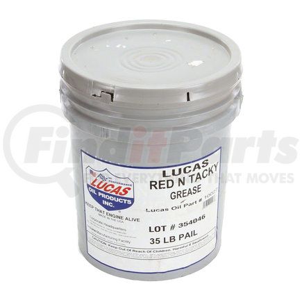 Lucas Oil 10027 Red "N" Tacky Grease - 35 lb Pail (Representative Image)