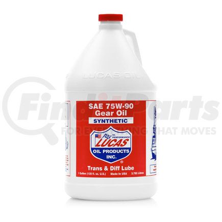 Lucas Oil 10048 Synthetic SAE 75W-90 Gear Oil - 1 Gallon (Representative Image)