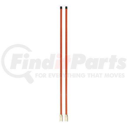 Buyers Products 1308115 3/4 x 48 Inch Fluorescent Orange Bolt-On Bumper Marker Sight Rods with Hardware