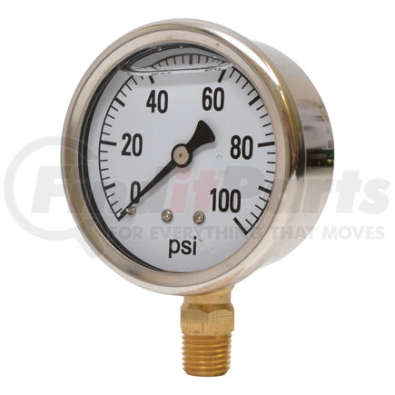 Buyers Products hpgs100 Silicone Filled Pressure Gauge - Stem Mount 0-100 PSI