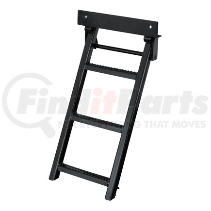 Buyers Products rs3 Truck Steps - 3-Rung, Black, Retractable, w/ Nonslip Tread - 17.38 x 35 Inch