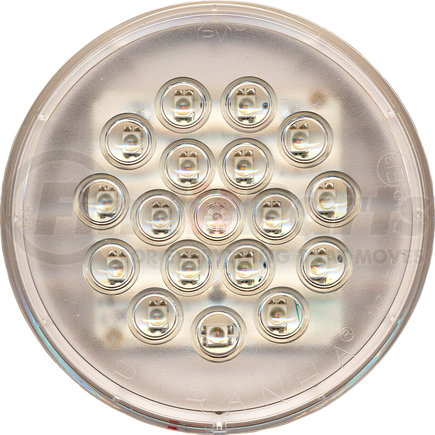 Peterson Lighting 1217F 1217F Series Piranha® LED Round Fog Light - Clear Round with Red Diodes, Grommet Mnt.