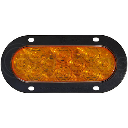 Peterson Lighting 1223KA-10 1220A-10/1223A-10 LumenX® LED Oval Turn Signal, AMP - Amber Flange Mount Kit