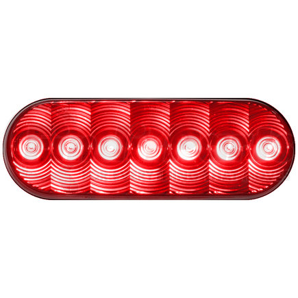 Peterson Lighting 820R-7 820R-7/823R-7 LumenX® Oval LED Stop, Turn and Tail Light, AMP - Red Grommet Mount