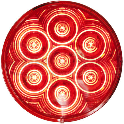 Peterson Lighting 826R-7 824R-7/826R-7 4" Round LED Stop, Turn and Tail Lights - Red Grommet Mount