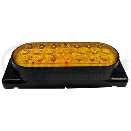 Peterson Lighting 423HSA-2 420S/423S Series Piranha&reg; LED Auxiliary Oval Strobing Lights - Amber Surface Mount, Type 2