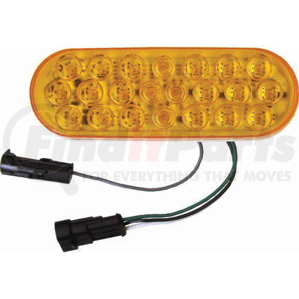 Peterson Lighting 4353A-2 4353 Series Piranha&reg; LED Multi-Function Dual/Oval Strobe and Rear Turn Signal - Roadside High with Hardshell Connectors