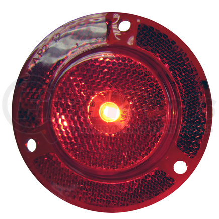 Peterson Lighting M189FR-AMP 189 2-1/2" LED Clearance/Side Marker with Reflex - Red with Hard-Shell Connector