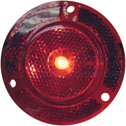 Peterson Lighting M190FR-CLP 190 2" LED Clearance/Side Marker with Reflex - Red with Reflex, Flange, Built-in Clip