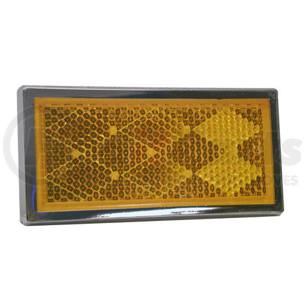 Peterson Lighting B484A 484 Rectangular Quick-Mount Reflectors - Amber, Chrome