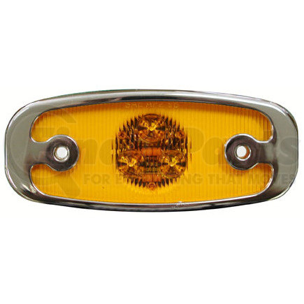 Peterson Lighting V133XA 133 Series Piranha&reg; LED Clearance/Side Marker Light - Amber with Chrome Bezel, 3-Diode