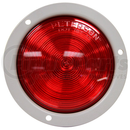 Peterson Lighting M824R 824/826 Single Diode LED 4" Round Stop, Turn and Tail Light - Red, Flange Mount