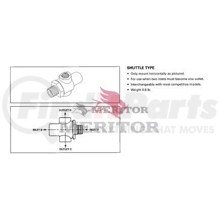 WABCO RKN25100 Double Check Valve Assembly