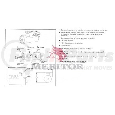 WABCO WKN18532 GOV ASSY